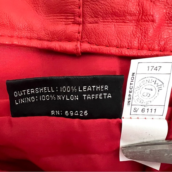 VTG. 80's WILSONS Red Leather MOB WIFE Skirt - Sz 8 - Picture 9 of 15